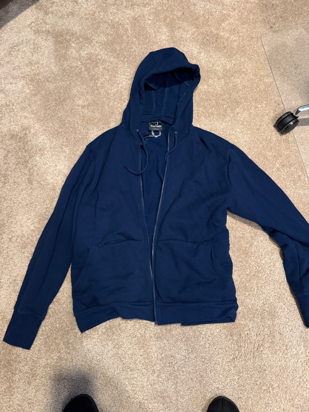 Scottevest Men's Deep Navy Full-Zip Hoodie